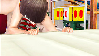 Hentai - Math teacher gets fucked by gym teacher in the sports warehouse