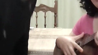 Naughty Ukulele Lesson Ends with Teacher-student Fuck on the Desk Ft Babyluna939