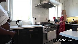 Neighbors BIG BLACK DICK slides into raunchy big tit MILF