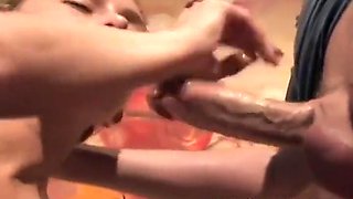 Blond Chick Gives Guy Amazing Blowjob