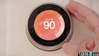 AC repairman lures a housewife into hump