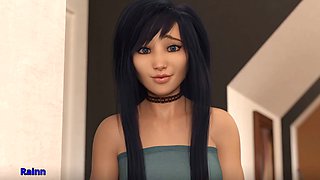 Anime hentai sex, big tits cosplay, three dimensional