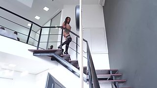 Slim Brazilian beauty, Gih Spanic returns to Brazilian & welcomed by 3 huge dicks ( DAP, Anal, 0% pussy, cum & continue fucking, firing squad cumshot, bbc, 3on1) OB514