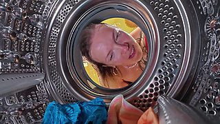 Anal Pounding with My Head in the Washing Machine!!