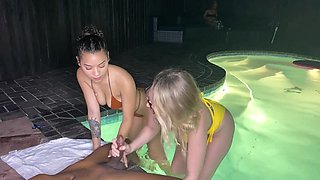 Pool Party Filthy Threesome Sex