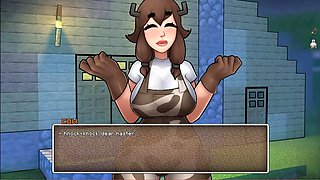 Steve gets it on with a Minecraft cowgirl in HornyCraft gameplay and steamy action