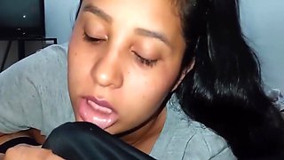 I Let Him Fuck My Throat Hard Until It Comes In My Mouth And I Swallow All His Hot Milk