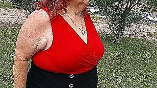 Sexy Nurse Vicki Walks in Park Flashing and Teasing You