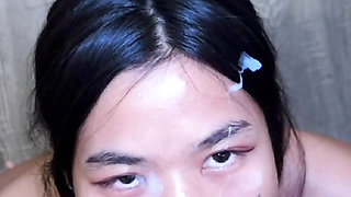 The biggest cumshot on a 18yo cute Thai (Cumpilation #4)