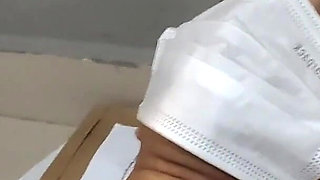 Nurse Fanny Simultaneously Uses Her Experience to Milk Her Patient on a Stretcher on the Floor
