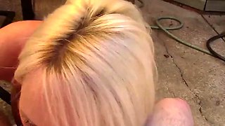 Smoking blonde fuck