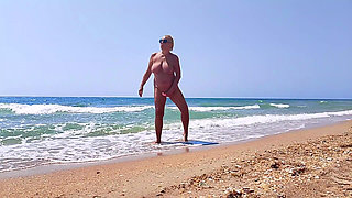 Stepson Is My Personal Slut on the Beach