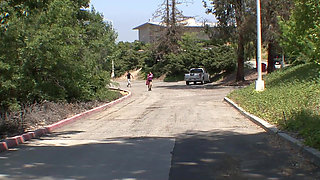 Gorgeous juicy camel toe of youngster expects wide open for big penis penetrate it