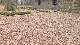 Blonde German Teen Outdoor Sex with Cumshot - Bikergirl_97 Fucked Hard
