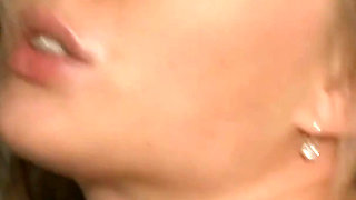 Hot Lesbian Sex with Big Tits Blonde and Sexy Brunette MILF on the Bed