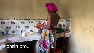 I FUCK MY HOUSE HELP IN THE KITCHEN WHILE SHE WAS TRYING TO COCK BECAUSE MY WIFE IS NOT AROUND