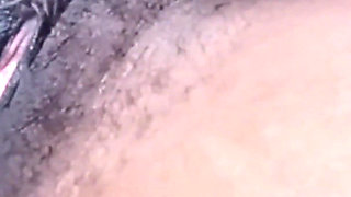 Pissing Outdoors Rubbing My Hairy Pink Black Pussy