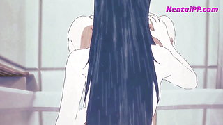 Stepsister Seduced Stepbrother In The Shower ( Uncensored ) HENTAI