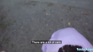Samanta takes a bait and gets dicked down in public POV