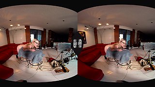 Violet Vs Fucking Machine - Blonde In Stockings Toying