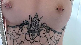 Cute amateur brunette naughty in solo jerking show on camera