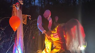 Freaky Clown Party with EdgesOfReality - Big Tits Outdoor Fetish Group Sex