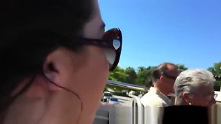 College Babe Sucking Big Cock In Bus