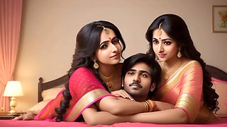 Desi Indian couple gets down in a cartoon adventure