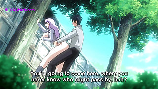 The Cleaning Lady got Caught - Double Penetration in Public Garden - Exclusive Hentai - SUB