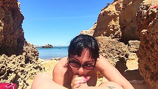 Outdoors Blowjob in a Naturist Beach Watch How Capitanoeric Gives You a Blowjob on a Nudist Beach on the Atlantic Ocean