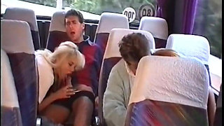 A Partouze in a Bus in the Middle of a Trip to Corsica!
