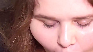 BBW Black Dress and Stockings Compilation - Blowjob and Hard Fuck with Creampie on Ass and Tits