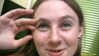 Nerdy and freaky Russian teen wants to get drunk and fuck