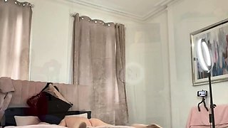 Latex domina pegging masked guy