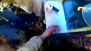 SchoolPrincess Gives Amazing Blowjob After Smoking Break in Kitchen POV