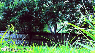 Mowing the Lawn Naked Voyeur