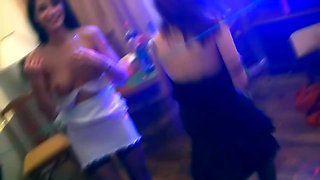 Naked teen chicks drink and do party sex