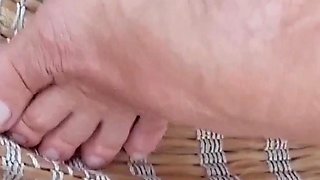 Mature Blonde Wife Feet Posing and Worship