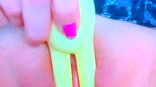 Shaved Pink Perfect Pussy Latina College and Her Cute Toy