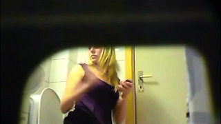 Blonde amateur teen toilet pussy ass hidden spy cam voyeur 5