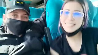 Public Bus Sex with Zack and Katty Blake - Crazy Blowjob and Fucking