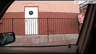 Hot blonde Dracy Tyler does blowjob and deepthroat with huge cock in gloryhole