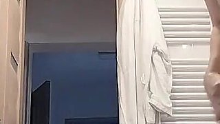 Latina with Big Ass, Hairy Pussy, Big Tits, Big Ass. Horny MILF Strips and Masturbates with Moans.