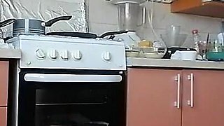 Sexy Mom Naked in the Kitchen, Latina Hairy Pussy, Big Tits, Big Ass.