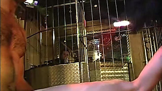 Ggg - She Dances with the! Horny Brunette Likes to Be Fucked Hard in Leather! Gangbang!