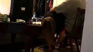 Naughty girl paddled Otk (tears view)