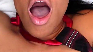 Sexy Black GF Dani Synclair Dresses up as Schoolgirl for You
