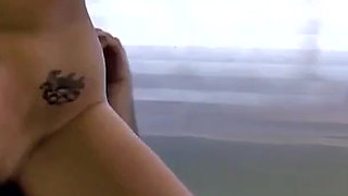 Hot young blonde sucks and fucks old guy with huge dick