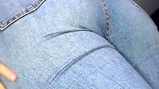 Cum on my tight Jeans