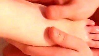 Perfect Teen Feet Playing with Hairy Dick